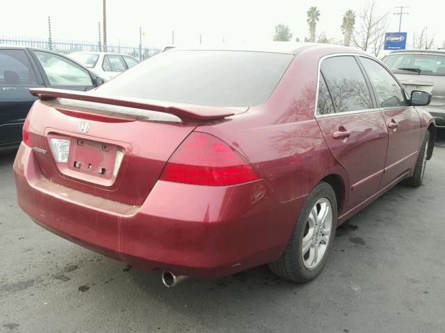 1HGCM55376A051842 - 2006 HONDA ACCORD SE MAROON photo 4