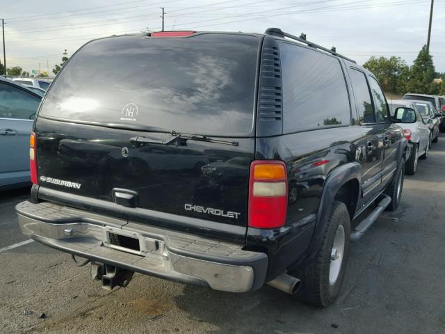 3GNFK16T01G129436 - 2001 CHEVROLET SUBURBAN K BLACK photo 4