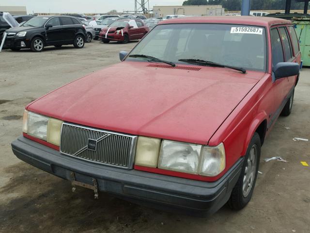 YV1JW8611R1097079 - 1994 VOLVO 940 RED photo 2