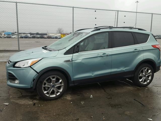 1FMCU0HX1DUD33157 - 2013 FORD ESCAPE SEL TEAL photo 9