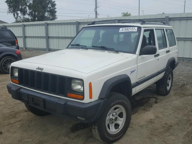 1J4FJ68S7WL166579 - 1998 JEEP CHEROKEE S WHITE photo 2