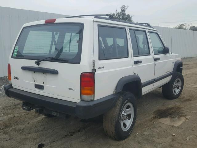 1J4FJ68S7WL166579 - 1998 JEEP CHEROKEE S WHITE photo 4