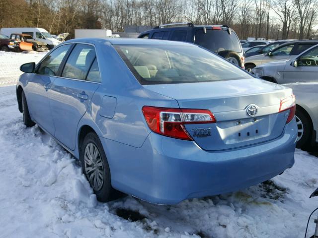 4T1BF1FK3CU523916 - 2012 TOYOTA CAMRY BASE BLUE photo 3