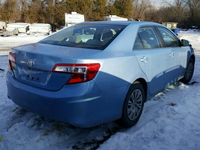 4T1BF1FK3CU523916 - 2012 TOYOTA CAMRY BASE BLUE photo 4