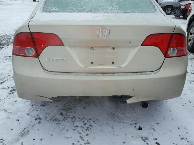 1HGFA16547L032704 - 2007 HONDA CIVIC LX GOLD photo 9