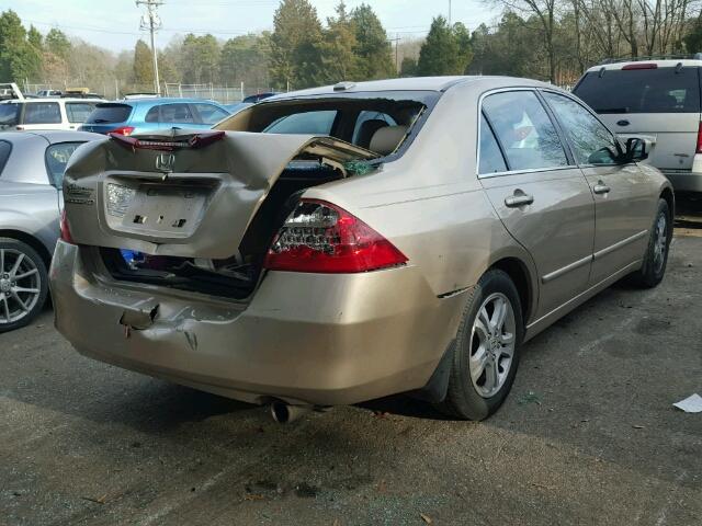 1HGCM56817A115918 - 2007 HONDA ACCORD EX GOLD photo 4