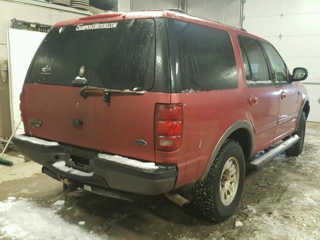 1FMRU16W71LA86190 - 2001 FORD EXPEDITION RED photo 4