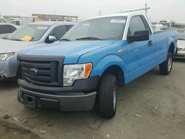 1FTMF1CW6AKA67469 - 2010 FORD F150 BLUE photo 2