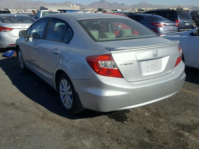 19XFB2F96CE338360 - 2012 HONDA CIVIC EXL Srebrny zdjęcie 3
