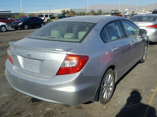 19XFB2F96CE338360 - 2012 HONDA CIVIC EXL SILVER photo 4