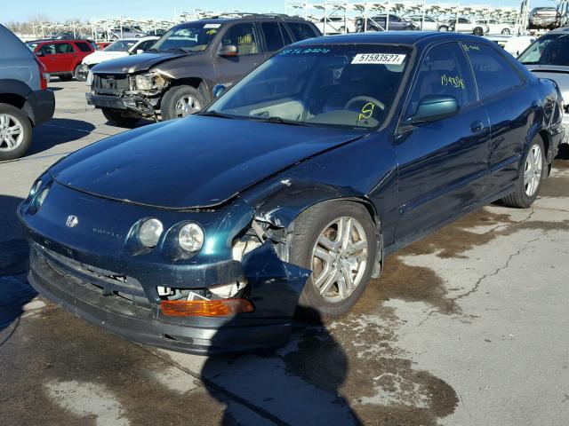 JH4DB7550VS002317 - 1997 ACURA INTEGRA LS GREEN photo 2