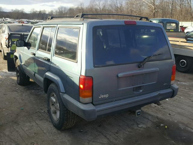 1J4FF68S2XL545041 - 1999 JEEP CHEROKEE S BLUE photo 3