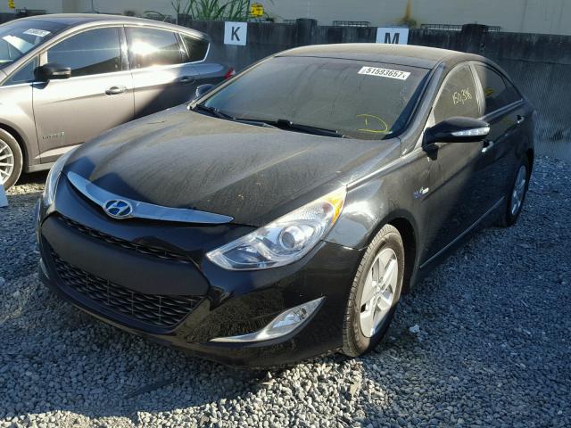 KMHEC4A43BA017289 - 2011 HYUNDAI SONATA HYB BLACK photo 2