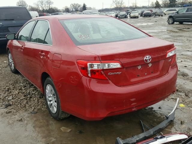 4T4BF1FK8ER373181 - 2014 TOYOTA CAMRY L RED photo 3