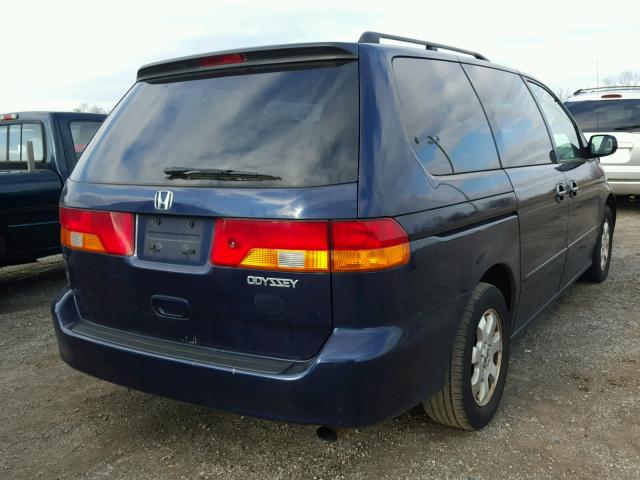 5FNRL18093B153183 - 2003 HONDA ODYSSEY EX BLUE photo 4