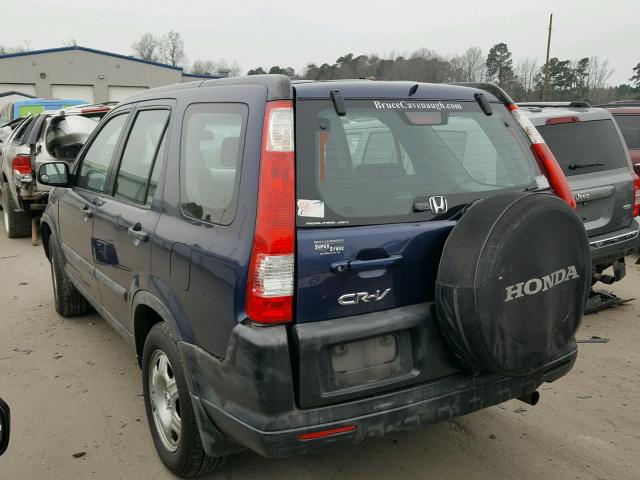 SHSRD78545U339737 - 2005 HONDA CR-V LX BLUE photo 3