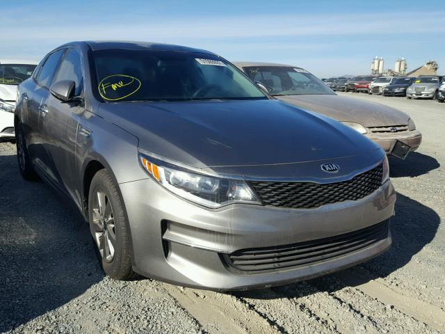 5XXGT4L12GG045855 - 2016 KIA OPTIMA LX GRAY photo 1