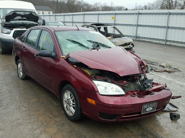 1FAFP34N07W136221 - 2007 FORD FOCUS ZX4 MAROON photo 1