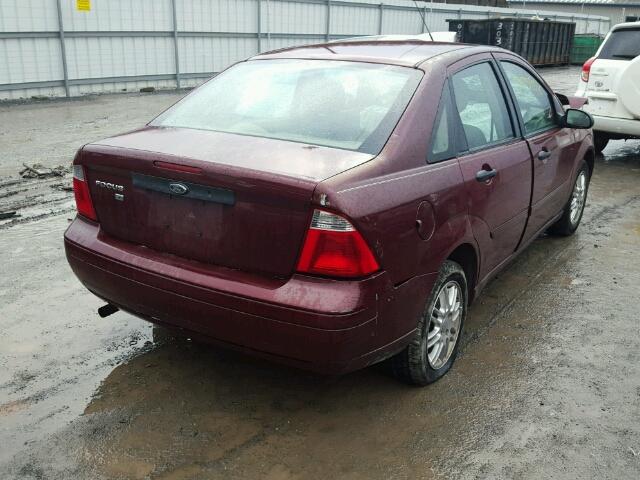 1FAFP34N07W136221 - 2007 FORD FOCUS ZX4 MAROON photo 4