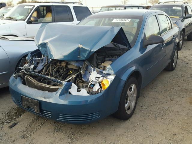 1G1AK52F457614165 - 2005 CHEVROLET COBALT BLUE photo 2