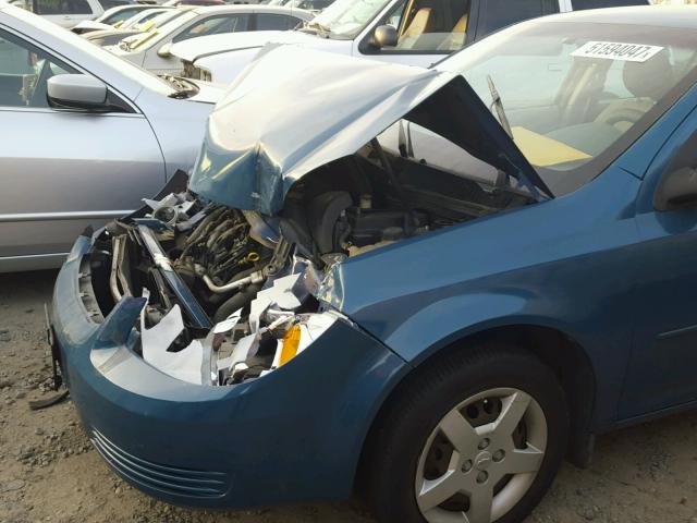 1G1AK52F457614165 - 2005 CHEVROLET COBALT BLUE photo 9