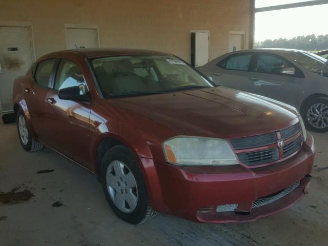 1B3LC46K48N687276 - 2008 DODGE AVENGER SE BURGUNDY photo 1