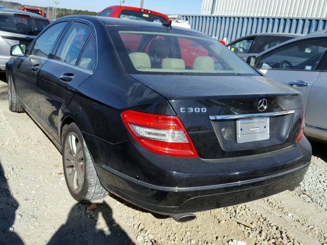 WDDGF5EB4AR104417 - 2010 MERCEDES-BENZ C 300 BLACK photo 3