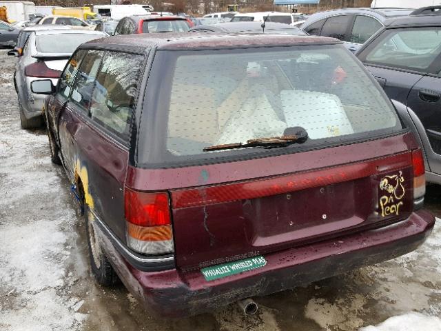 4S4BJ6537R7941294 - 1994 SUBARU LEGACY LS MAROON photo 3