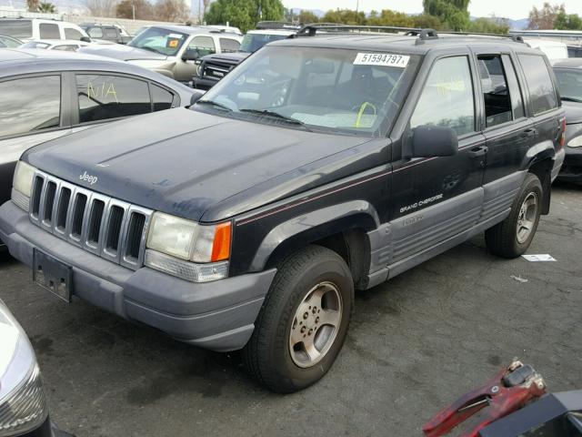 1J4GZ58S6TC205018 - 1996 JEEP GRAND CHER BLACK photo 2