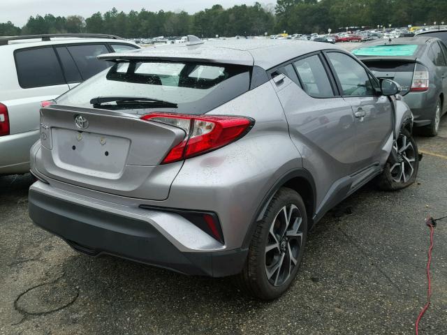 NMTKHMBX2JR018645 - 2018 TOYOTA C-HR XLE SILVER photo 4