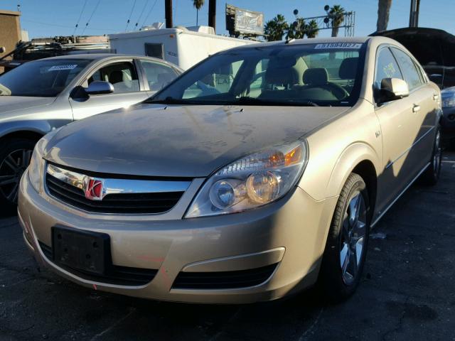 1G8ZS57B68F272433 - 2008 SATURN AURA XE GOLD photo 2