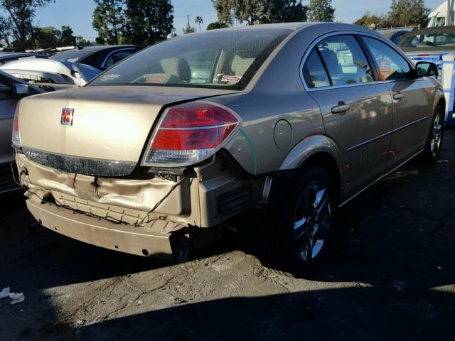 1G8ZS57B68F272433 - 2008 SATURN AURA XE GOLD photo 4