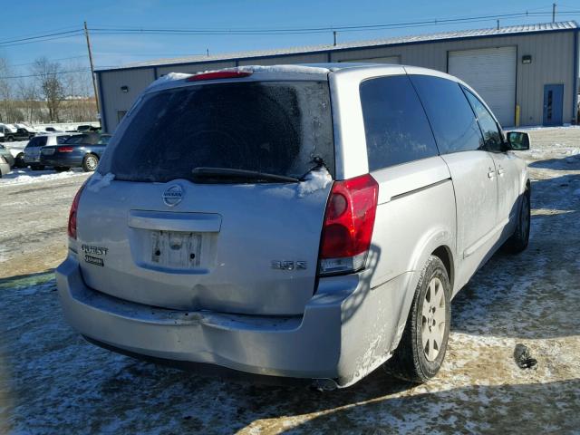 5N1BV28U74N312866 - 2004 NISSAN QUEST S GRAY photo 4