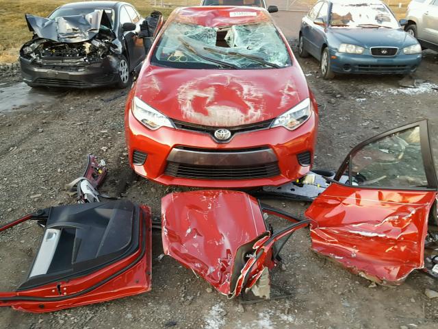 2T1BURHE8GC678545 - 2016 TOYOTA COROLLA L RED photo 9