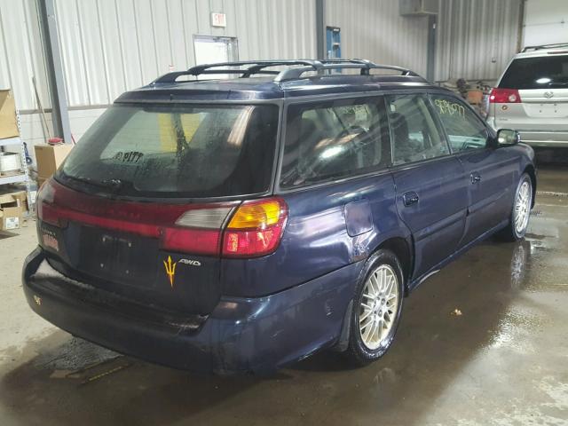 4S3BH625247305011 - 2004 SUBARU LEGACY L S BLUE photo 4