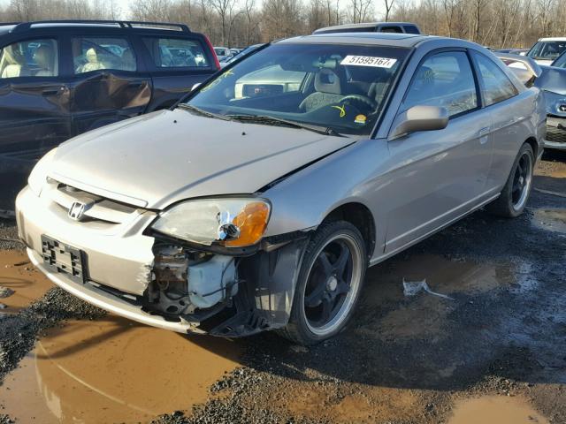 1HGEM21932L075457 - 2002 HONDA CIVIC EX SILVER photo 2