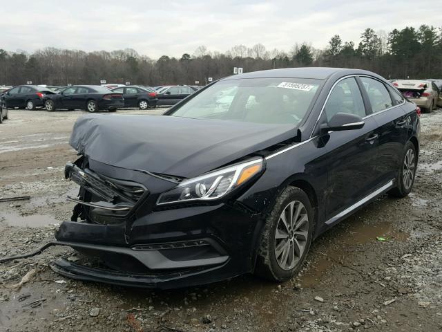 5NPE34AF2FH108011 - 2015 HYUNDAI SONATA SPO BLACK photo 2