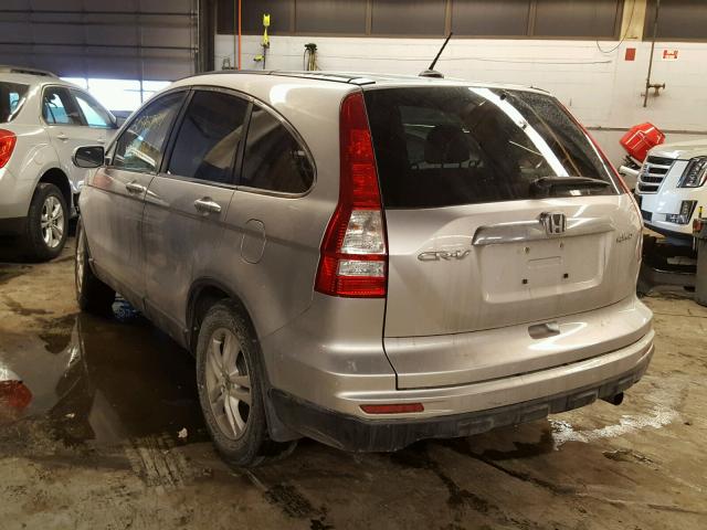 5J6RE4H78AL032903 - 2010 HONDA CR-V EXL SILVER photo 3