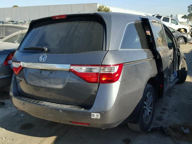 5FNRL5H64CB087945 - 2012 HONDA ODYSSEY EX GRAY photo 4