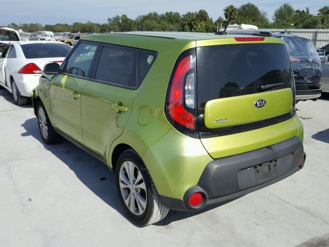 KNDJP3A50E7720571 - 2014 KIA SOUL + GREEN photo 3