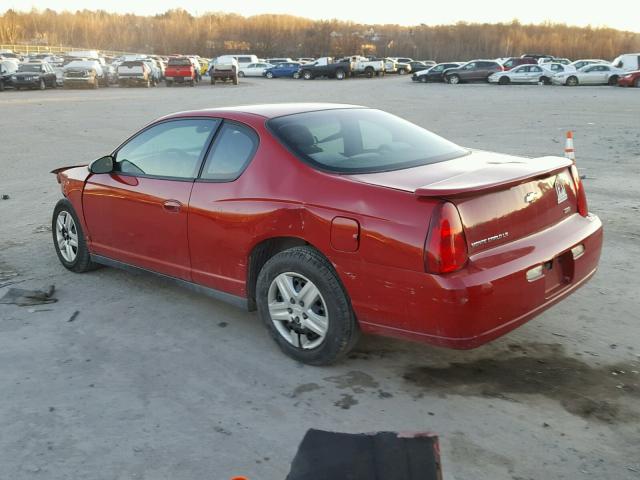 2G1WJ15K279327662 - 2007 CHEVROLET MONTE CARL RED photo 3