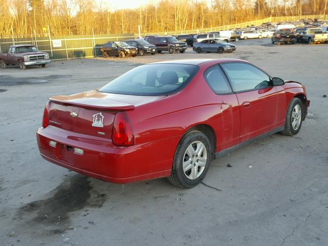 2G1WJ15K279327662 - 2007 CHEVROLET MONTE CARL RED photo 4