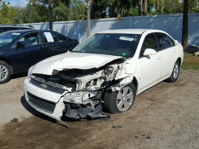 2G1WT58K489247522 - 2008 CHEVROLET IMPALA LT WHITE photo 2