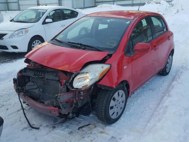 JTDKT903995222812 - 2009 TOYOTA YARIS RED photo 2