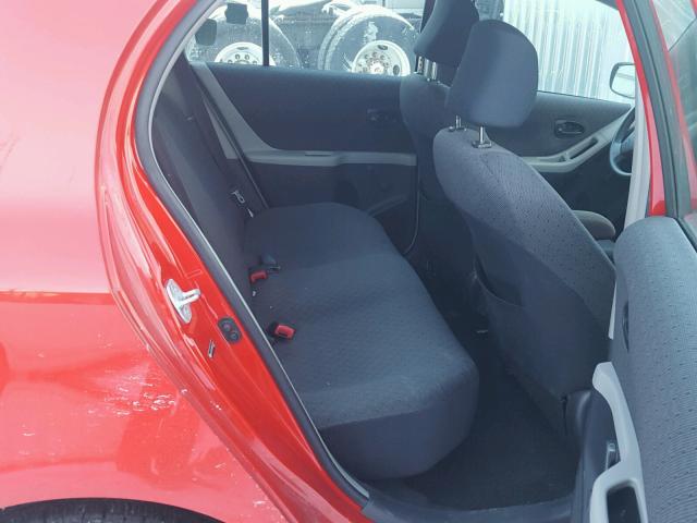 JTDKT903995222812 - 2009 TOYOTA YARIS RED photo 6