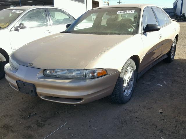 1G3WH52H72F200375 - 2002 OLDSMOBILE INTRIGUE G GOLD photo 2