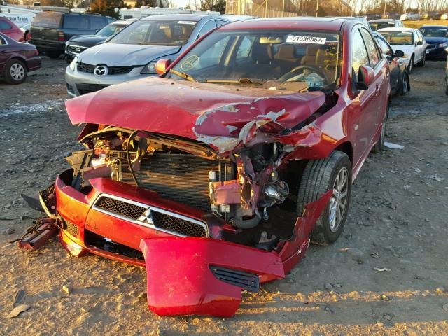 JA32U2FU4AU010770 - 2010 MITSUBISHI LANCER ES/ RED photo 2