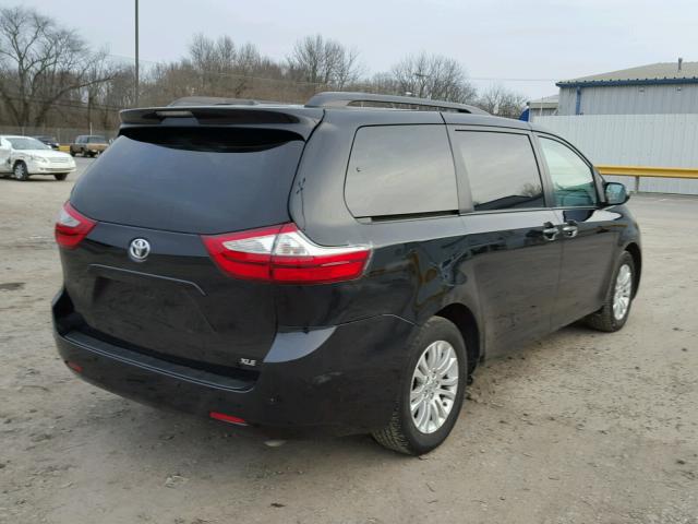 5TDYZ3DCXHS793380 - 2017 TOYOTA SIENNA XLE BLACK photo 4