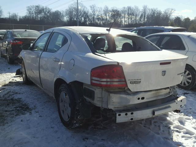 1B3CC4FB4AN124413 - 2010 DODGE AVENGER SX WHITE photo 3