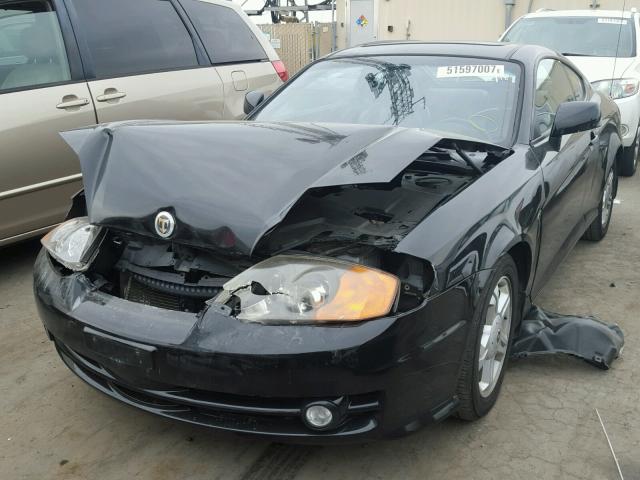 KMHHN65FX3U050580 - 2003 HYUNDAI TIBURON GT BLACK photo 2